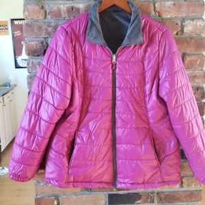 Raspberry colored jacket 1x fleece lined!